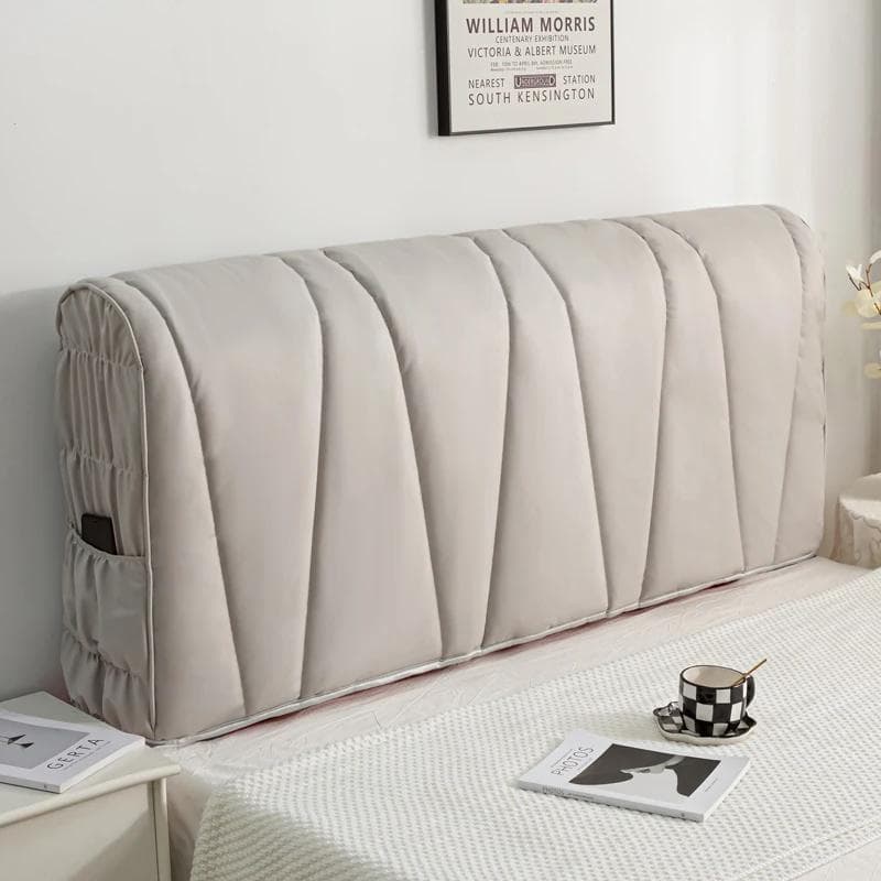 Luxury Technical Cloth Fabric Headboard Cover All-inclusive Thicken Quilting Bed Head Cover Bedside Dust Protector Cover W140xH70cm
