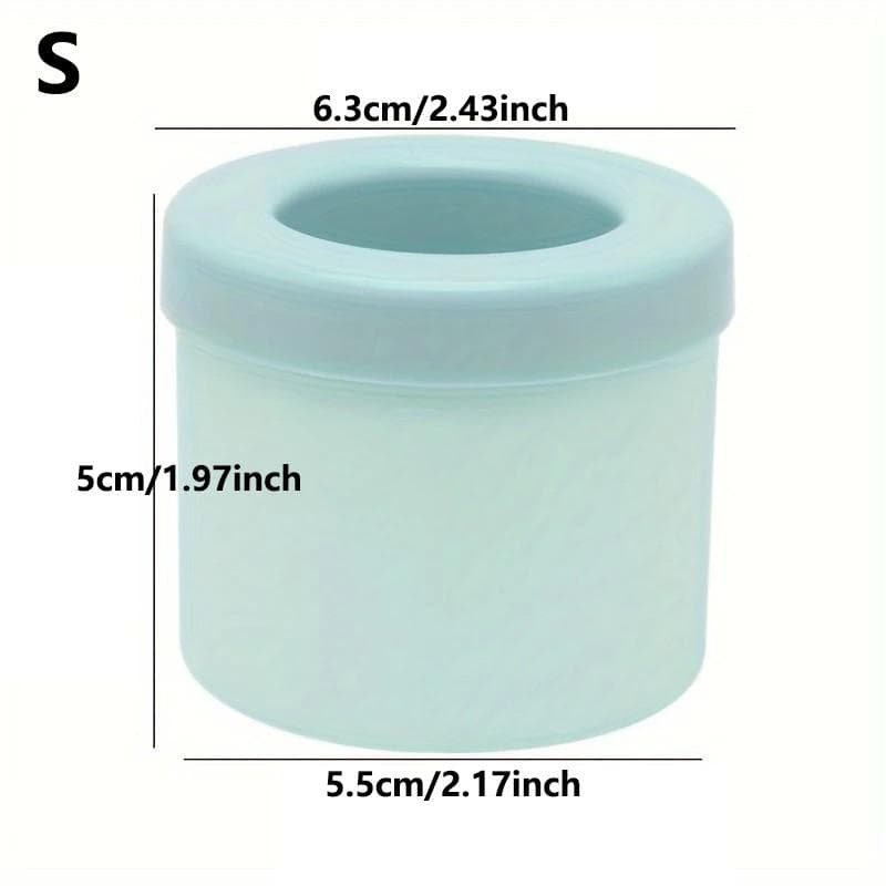 Silicone Ice Cube Mold Round Ice Bucket Cup Mould Refrigerator Freeze Ice Maker Creative Design Ice Cube Mold for Party Barware 40 cubes blue
