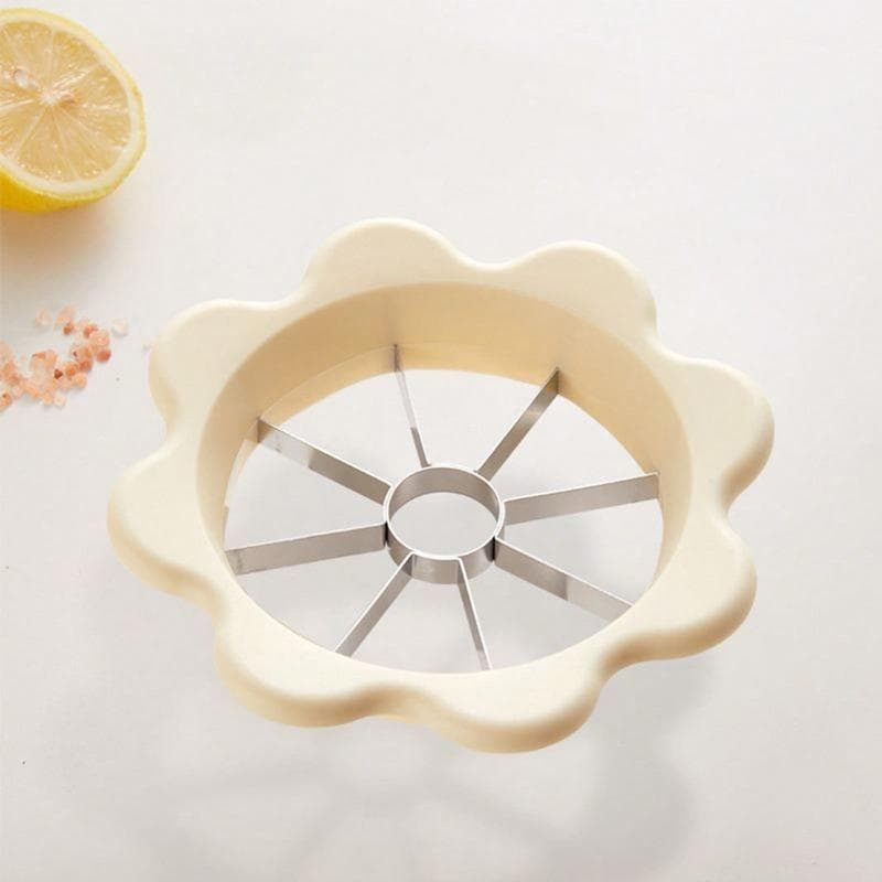 1pc Stainless Steel Flower Shaped Apple Cutter, Multifunction Fruit Corer & Divider, Household Kitchen Fruit Cutting Tool White multicolour