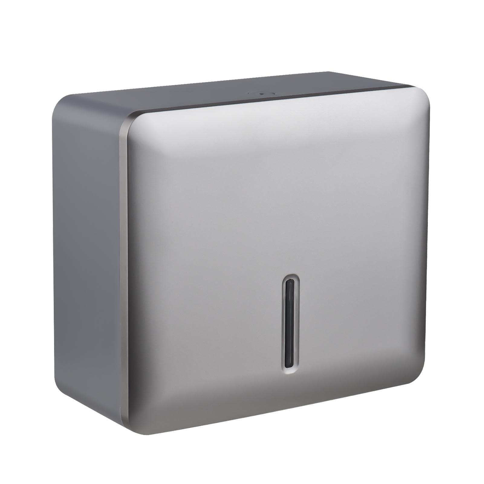 Wall Mount Paper Towel Dispenser Multifold Hand Towel Tissue Holder with Key Lock for Bathroom silver