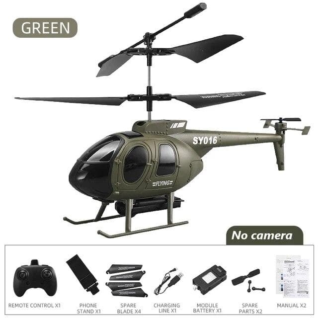 New RC Drone 6 Channel RC Helicopter Panel Mini Drone with Camera HD 8K Wifi FPV Drone Aircraft RC Aircraft Toy Boys Children Adults without camera green
