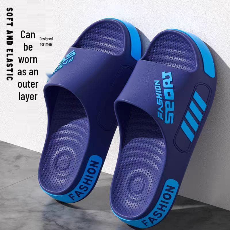 Men's Summer 2025 Non-Slip, Water-Resistant Outdoor Slippers and Bathroom Sandals 42-43 (1-2 sizes small)