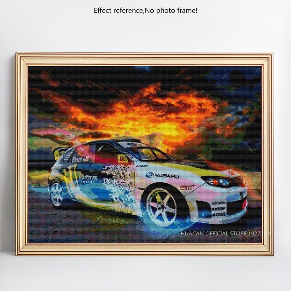 5D DIY Diamond Painting Sports Car Diamond Embroidery Mosaic Cross Stitch Rhinestones 20X30CM