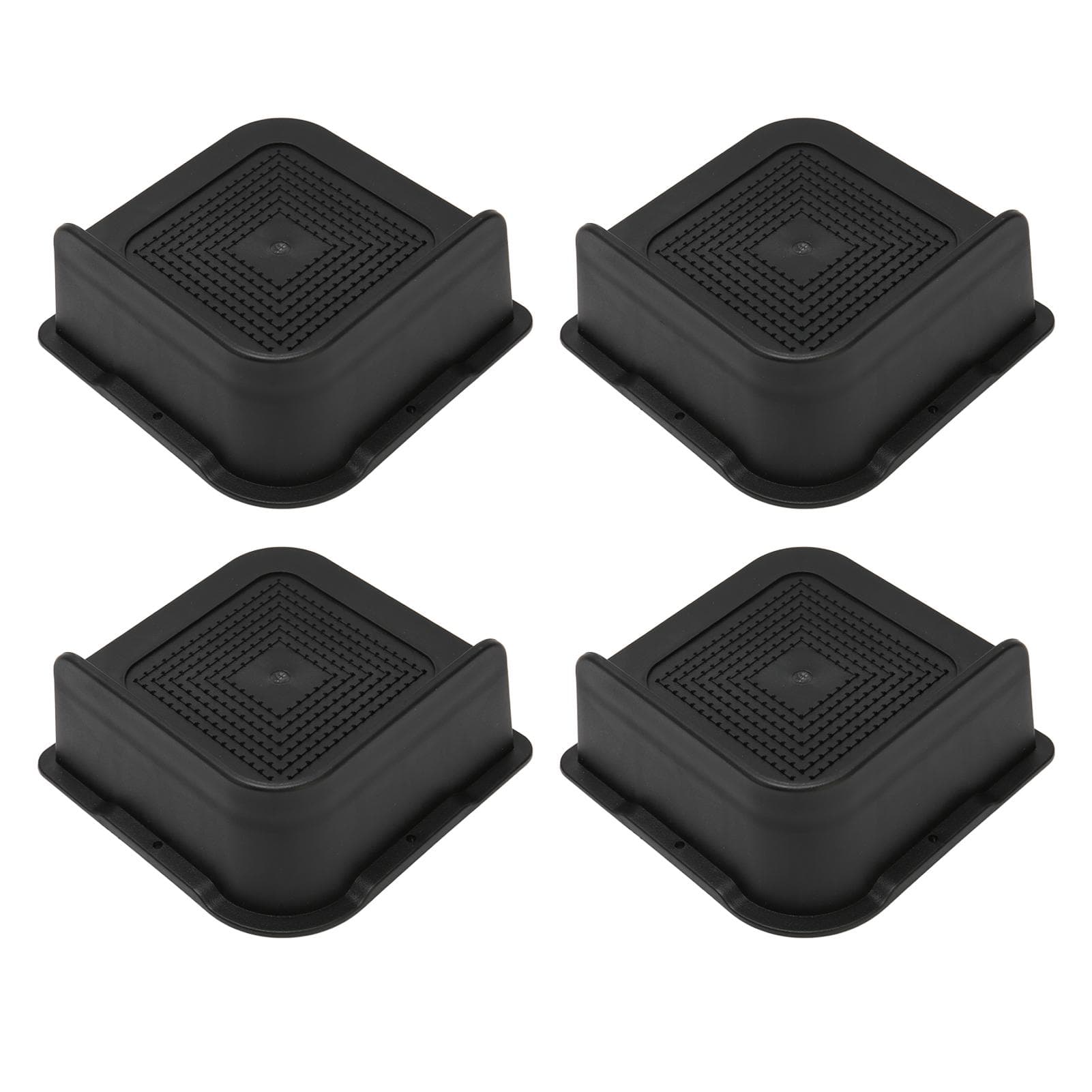 4PCS Bed Risers ABS L Shape Anti Slip Chair Leg Extra Lifts Furniture Riser Stand Blocks for Desk 2in