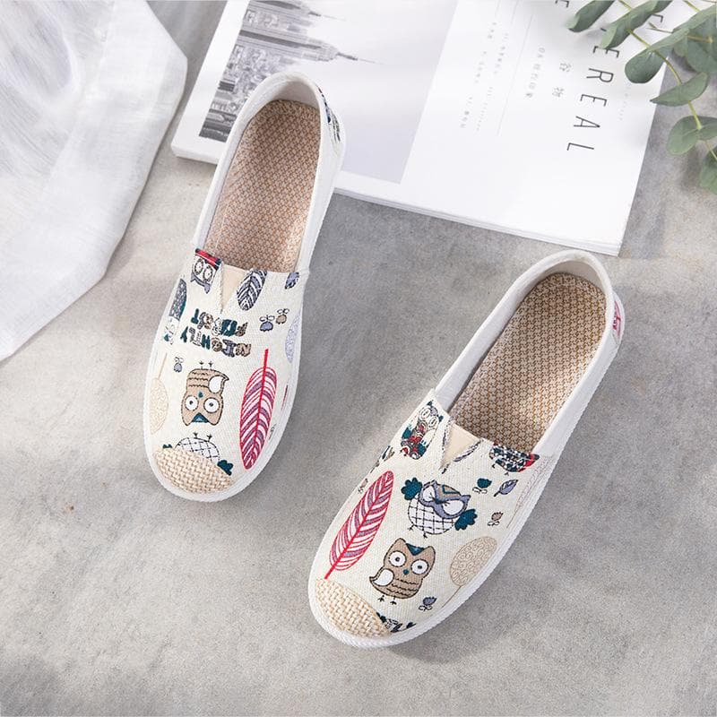 Women's Fashion Spring Summer Casual Flat Shoes Round Toe Loafers Shoes Fisherman Boat Shoes Women Lazy Hemp Rope Weave Shoes 40