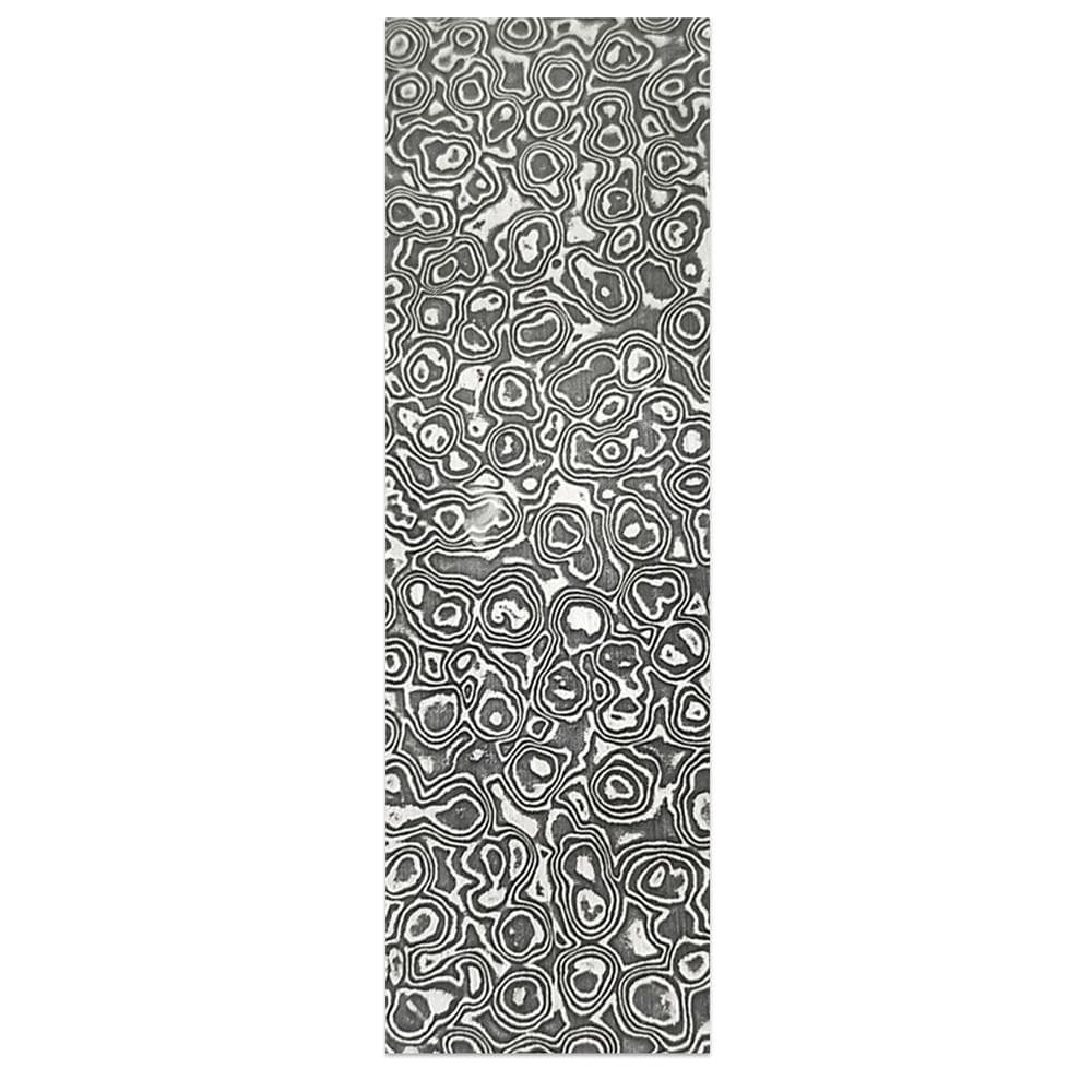 Damascus Steel Billet Sandwich Plate Material Patterned Steel Quenched Smoothed for Make Cutter