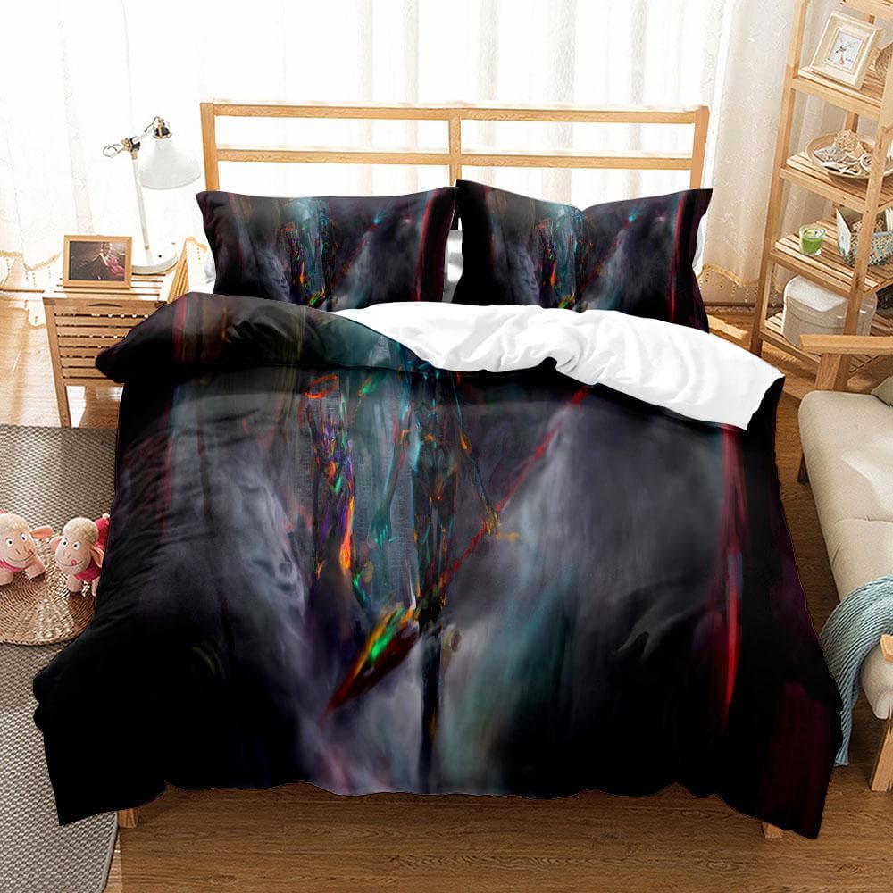 Miku Sakura Comics Girl Duvet Cover Set EU Single Double King US Twin Full Queen King Green Lantern Bed Linen Set EU single(135x200cm)