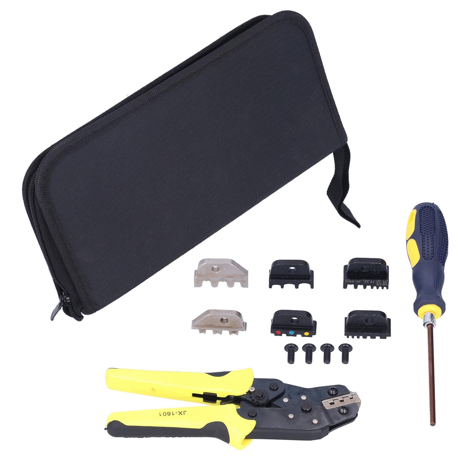 4 in 1 Wire Crimping Tool Kit Multipurpose Labor Saving Ratchet Wire Crimper Stripper Plier for