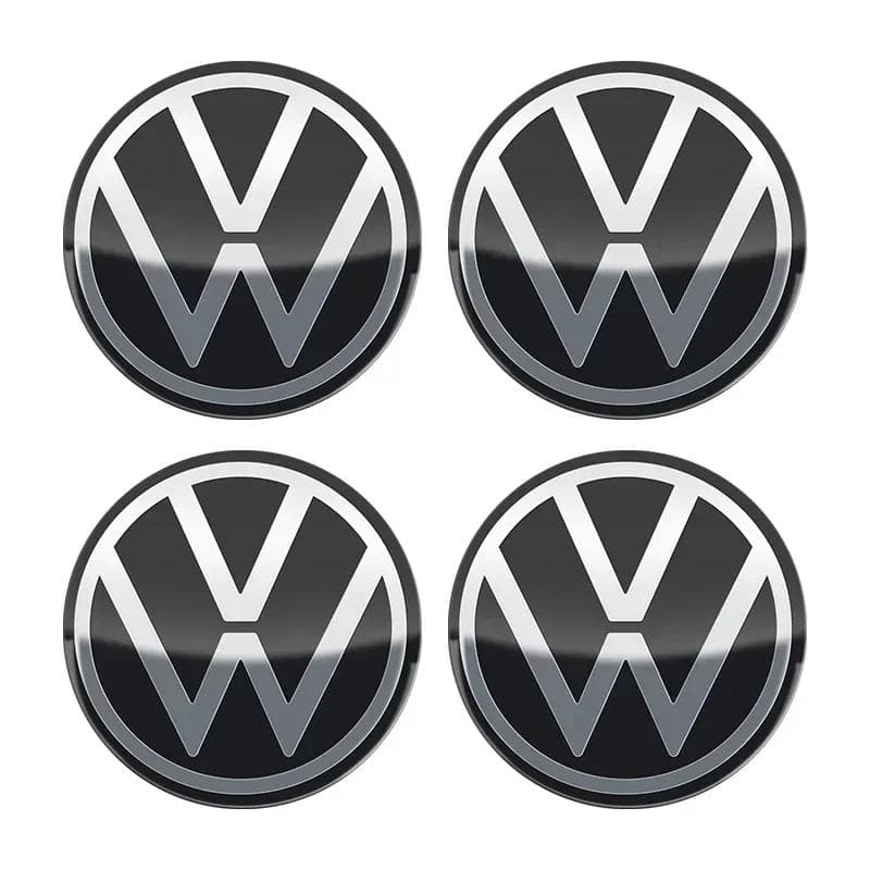 For VW New 4pcs 56/60/65/70/75mm Car Wheel Center Hub Caps Sticker Badge For Volkswagen VW B5 GTI Golf 5 7 Caddy Passat b6 Tigua 60mm