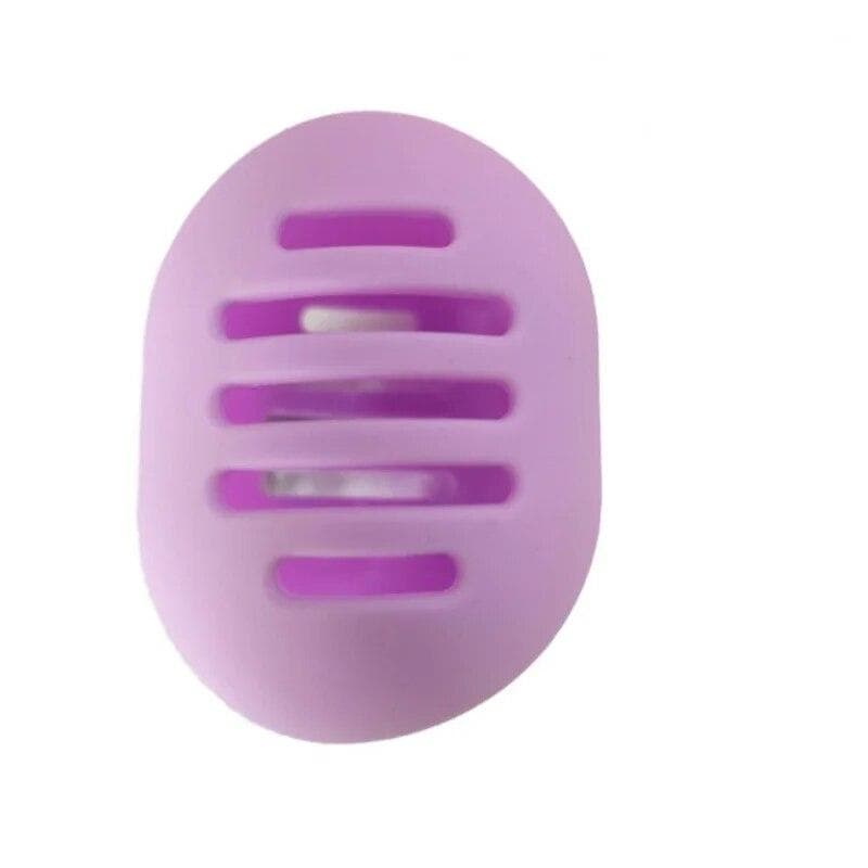 Makeup Sponge Holder Silicone Multi-hole Beauty Storage Case Travel Protable Cosmetic Puff Holder Box purple