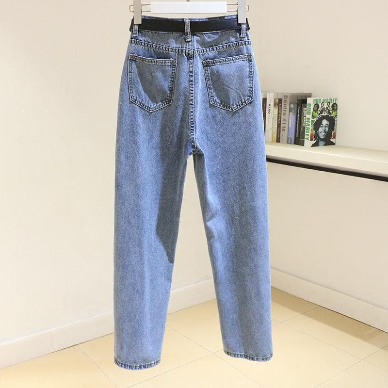 Women's Slim Autumn and Winter New High-waisted Straight Carrot Small Harem Pants XL