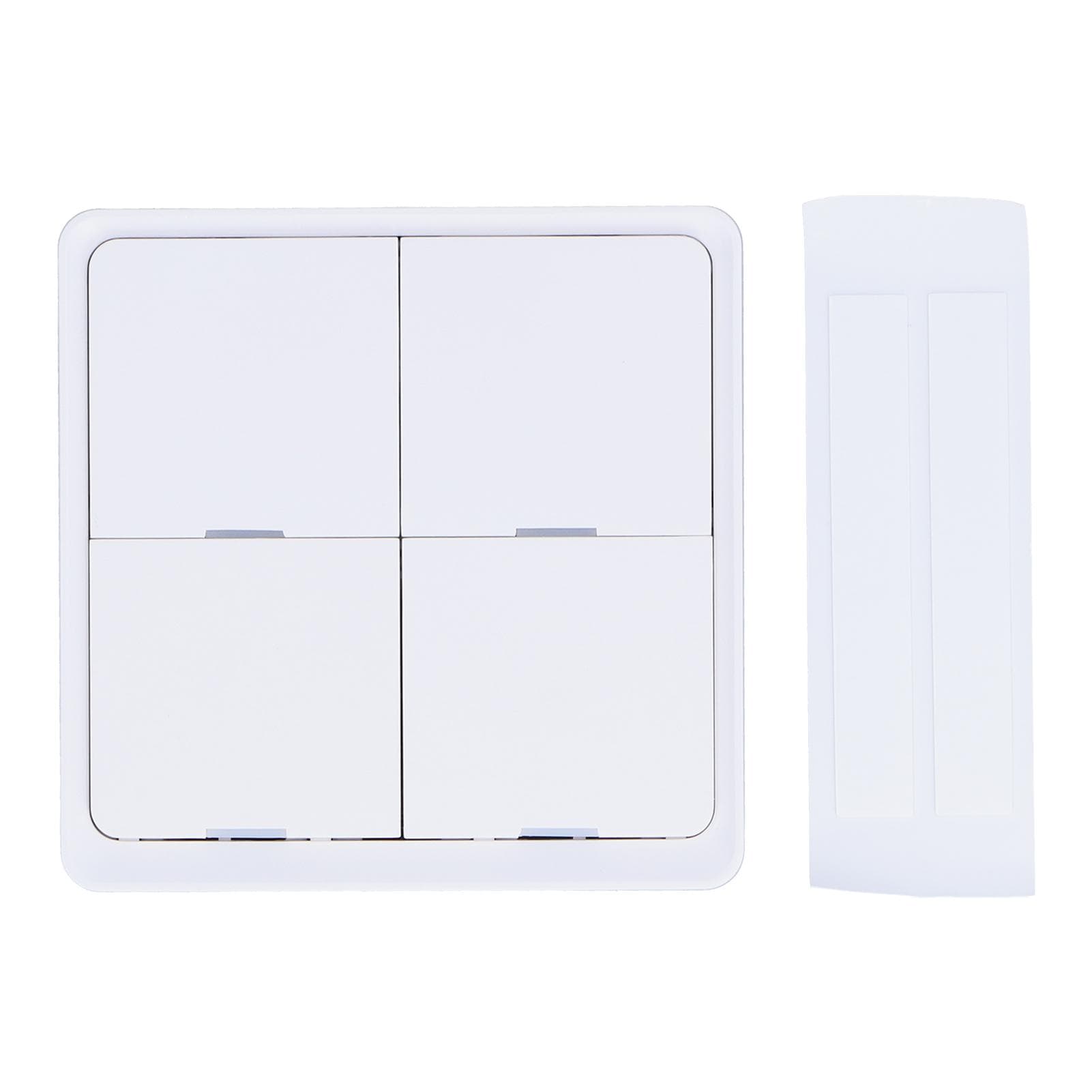 4Gang Wireless Scene Switch for ZigBee WIFI 2.4GHZ Intelligent Controller APP Voice Control