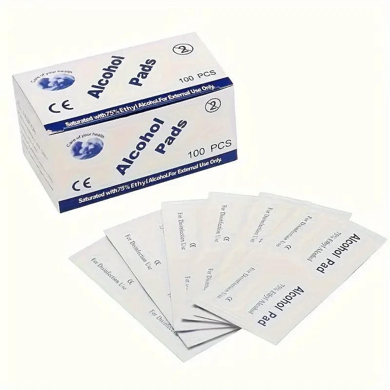 50/100pcs 75% Alcohol Disinfection Cotton Sheet, Disposable Disinfection Mobile Phone Screen Lens Cleaning Ear Hole Sterilization Alcohol Wipe 100PCS
