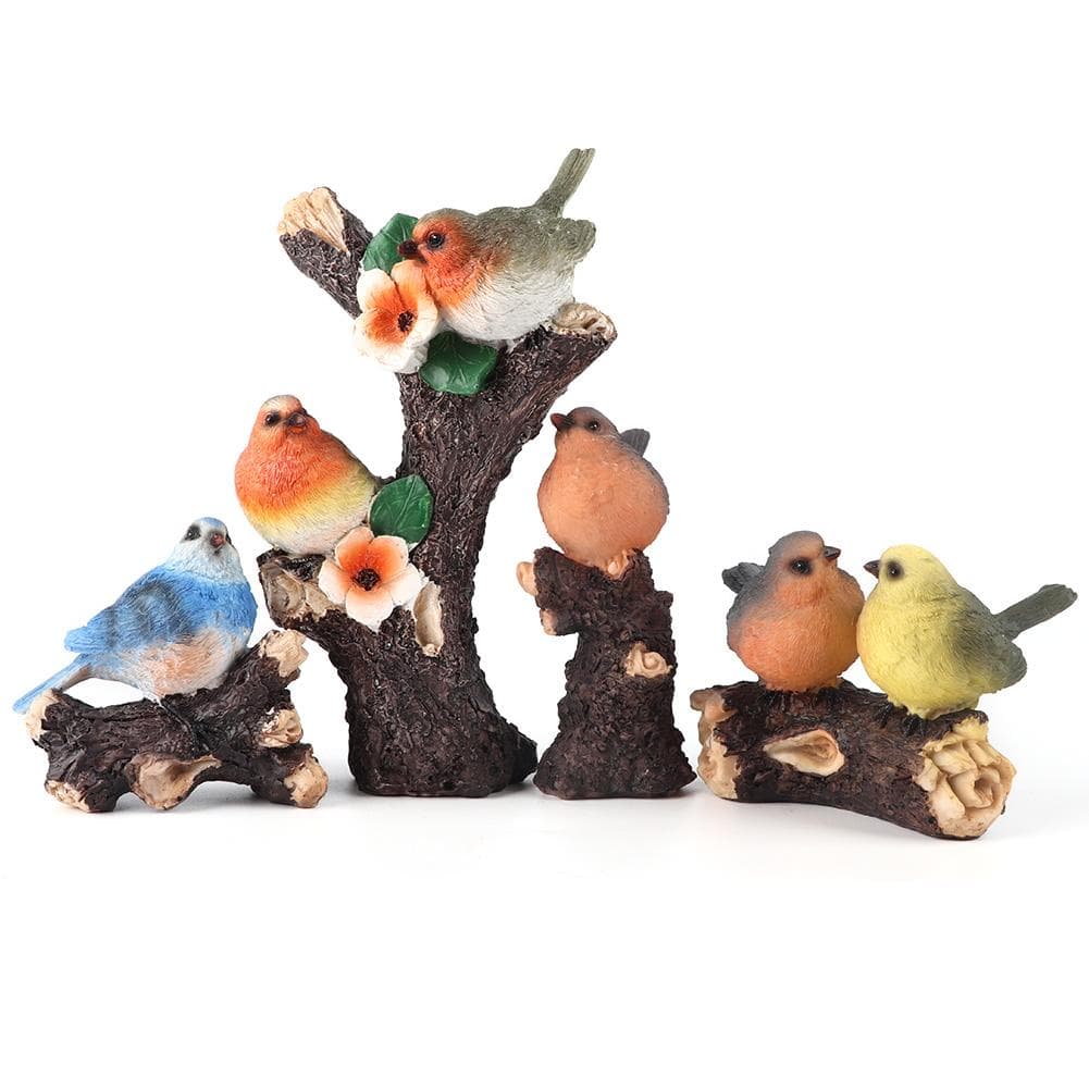 4pcs/set Lawn Garden Courtyard Resin High Simulation Bird Decoration Animal Ornament