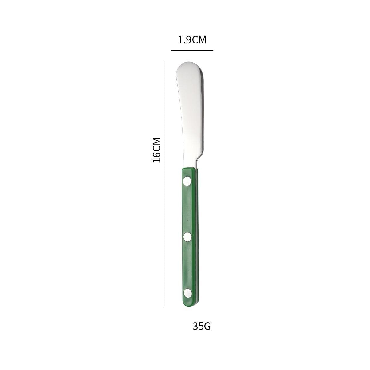 1 Piece 304 Stainless Steel Cheese Butter Knife Western Food Bread Jam Cream Knife Cutlery green