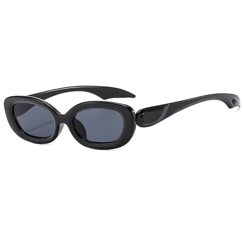 New Fashion Small Frame Protective Glasses UV400 Oval Sunglasses INS Style Unique Leg Design