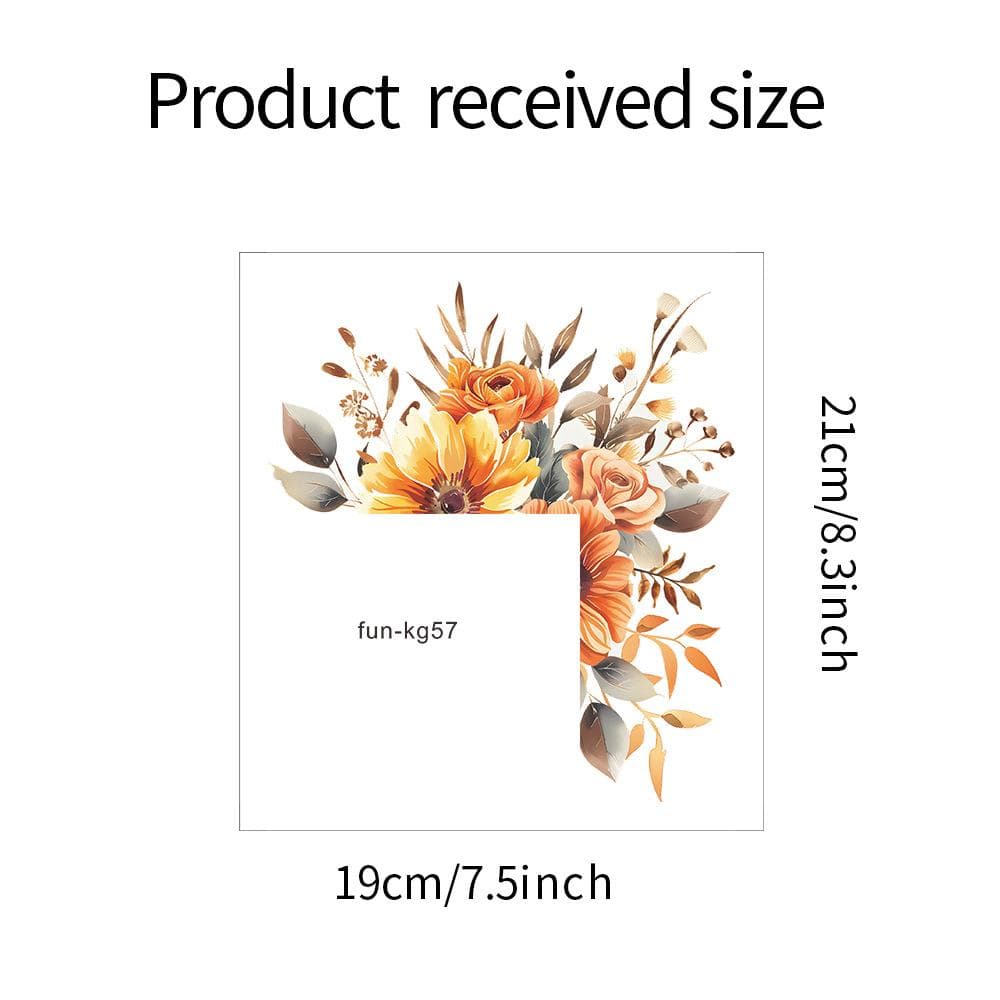 1pc Watercolor Flower Wall Suitable for Switch Panel Decoration - Matte Irregular Panel Decals, for Air Conditioning Units, Outlets & Switchboards
