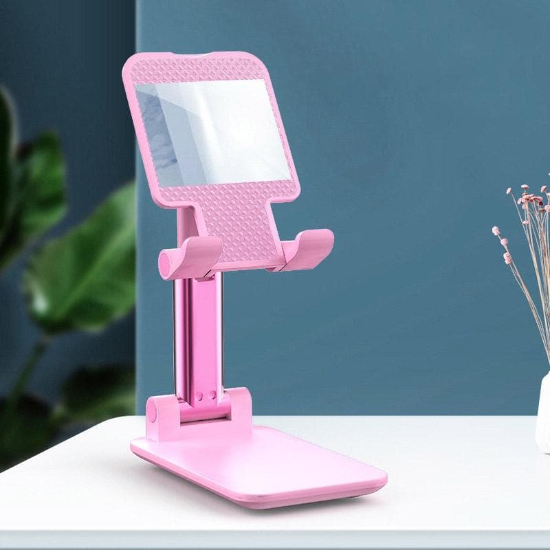 Universal Desktop Mobile Phone Holder Stand for IPhone IPad, Adjustable Tablet Foldable Table Cell Phone Desk Stand Holder, 1 Piece pink