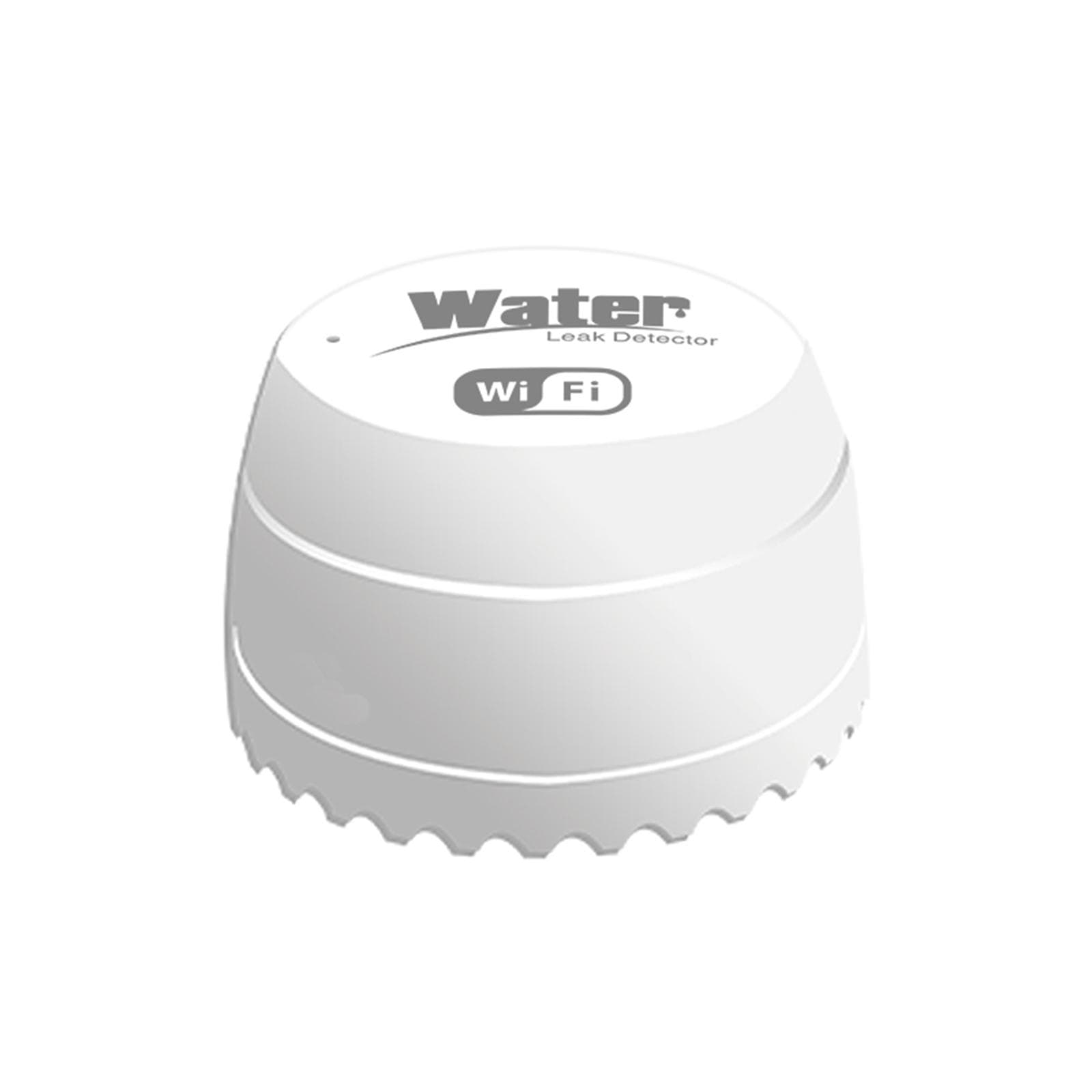 WIFI Water Leak Sensor Water Leakage Intrusion Detector Alert Water Level Overflow Alarm Tuya Smart white