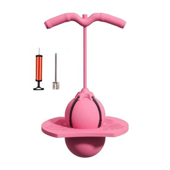 Jumping Ball Hoppers Toy for Kids Adults Bouncing Ball with Handle Kids Jumping Game for Balance Training Fitness Fun Exercise pink