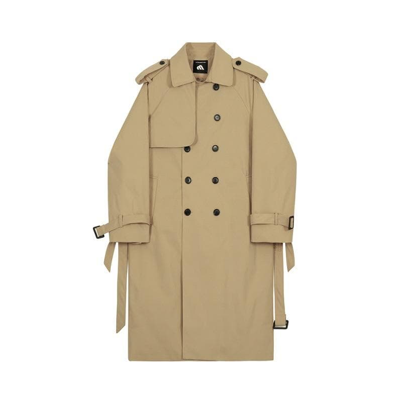 Men's Medium and Long Autumn Coat Korean Version Trendy Handsome Cloak Loose Coat 2XL