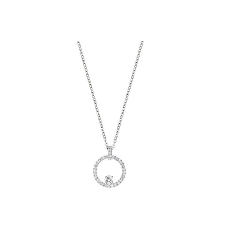 Swarovski Constella Creativity Circle Necklace With Crystal Stones Women necklace Silver 5198686 Box (Random Color)