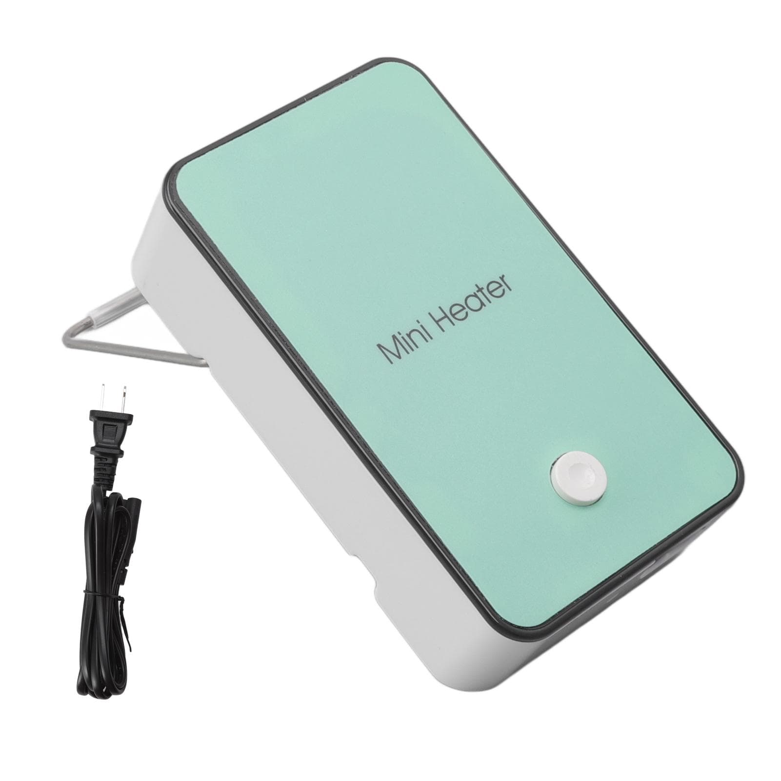Electric Air Warmer Cyan Mute Quick Heating with Bracket Mini Electric Fan Heater for Home Office
