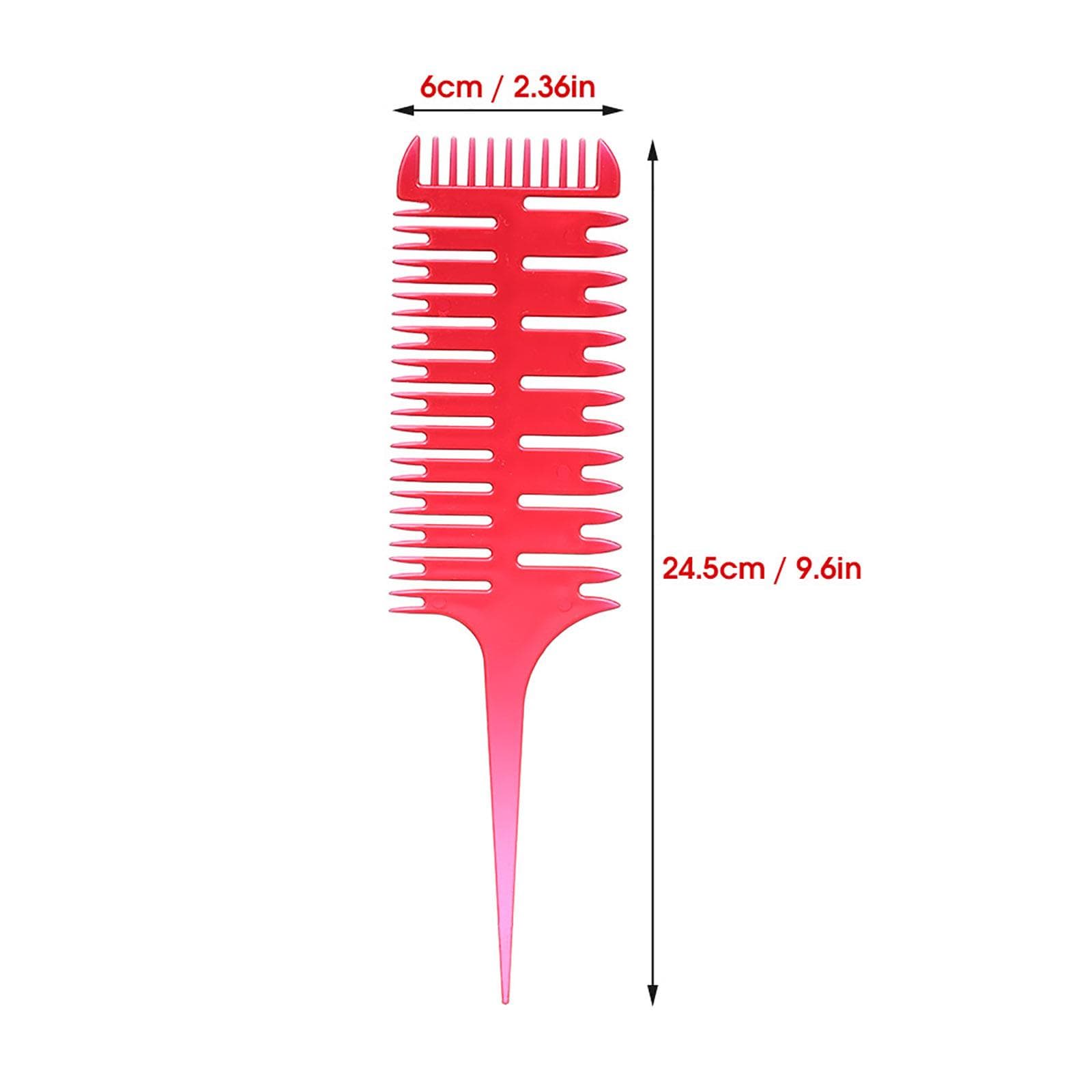 Hair Dyeing Comb 3-Way Sectioning Highlight Comb Professional Weave Weaving Comb Hair Dye Styling