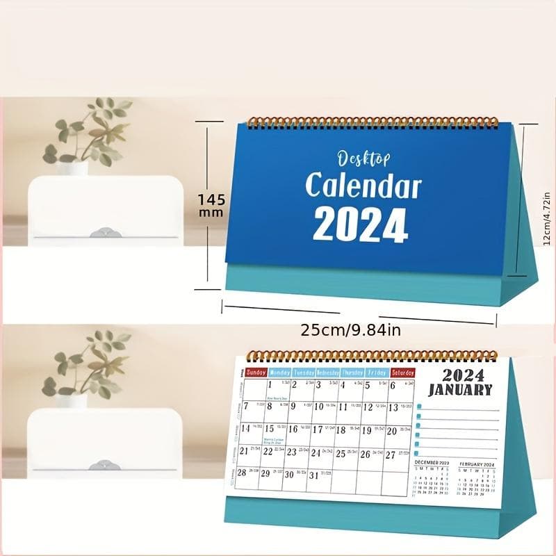 2024 Desk Calendar, Creative Fancy Calendar, Annual Calendar Notebook Plan D