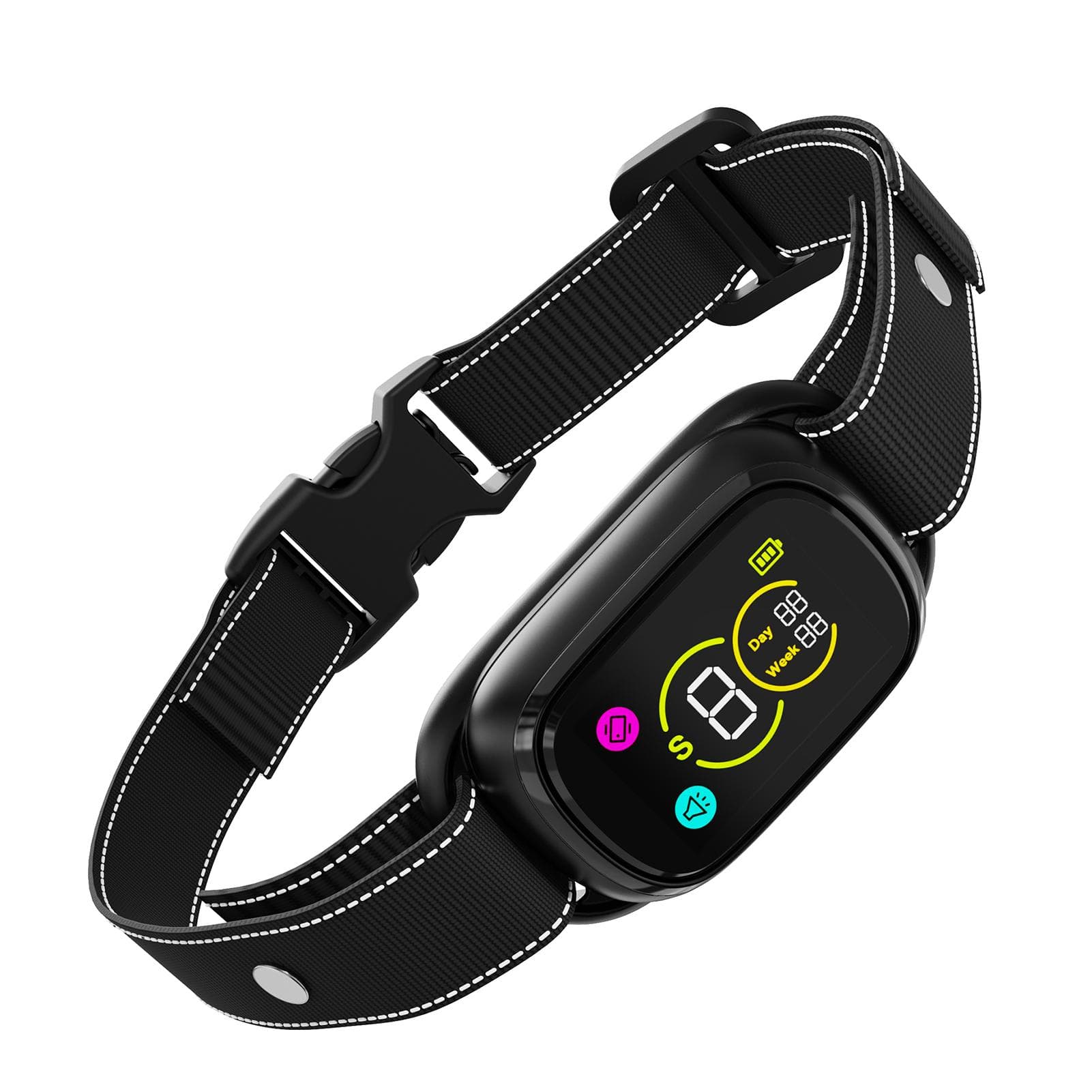 Dog Bark Collar with 4 Working Modes Rechargeable Anti-Barking Training Collar Smart Bark Deterrent black
