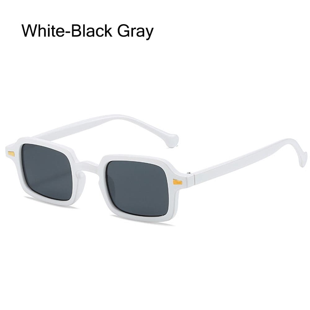 Fashion Square Sunglasses Women Men Retro Leopard Blue UV400 Sun Glasses Rivets Decoration Shades Eyewear