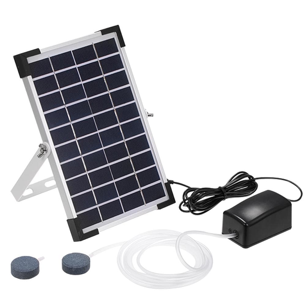 Solar Oxygen Pump Fish Tank Oxygenator Aquarium Oxygen Aerator Pond Aerator black