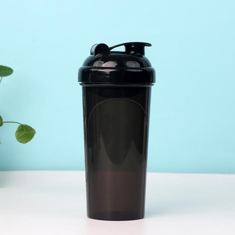 700ml Sports Fitness Cup Mixing Cup Milkshake Protein Powder Portable Mixing Scale Kettle Shaker Cup 700ML black