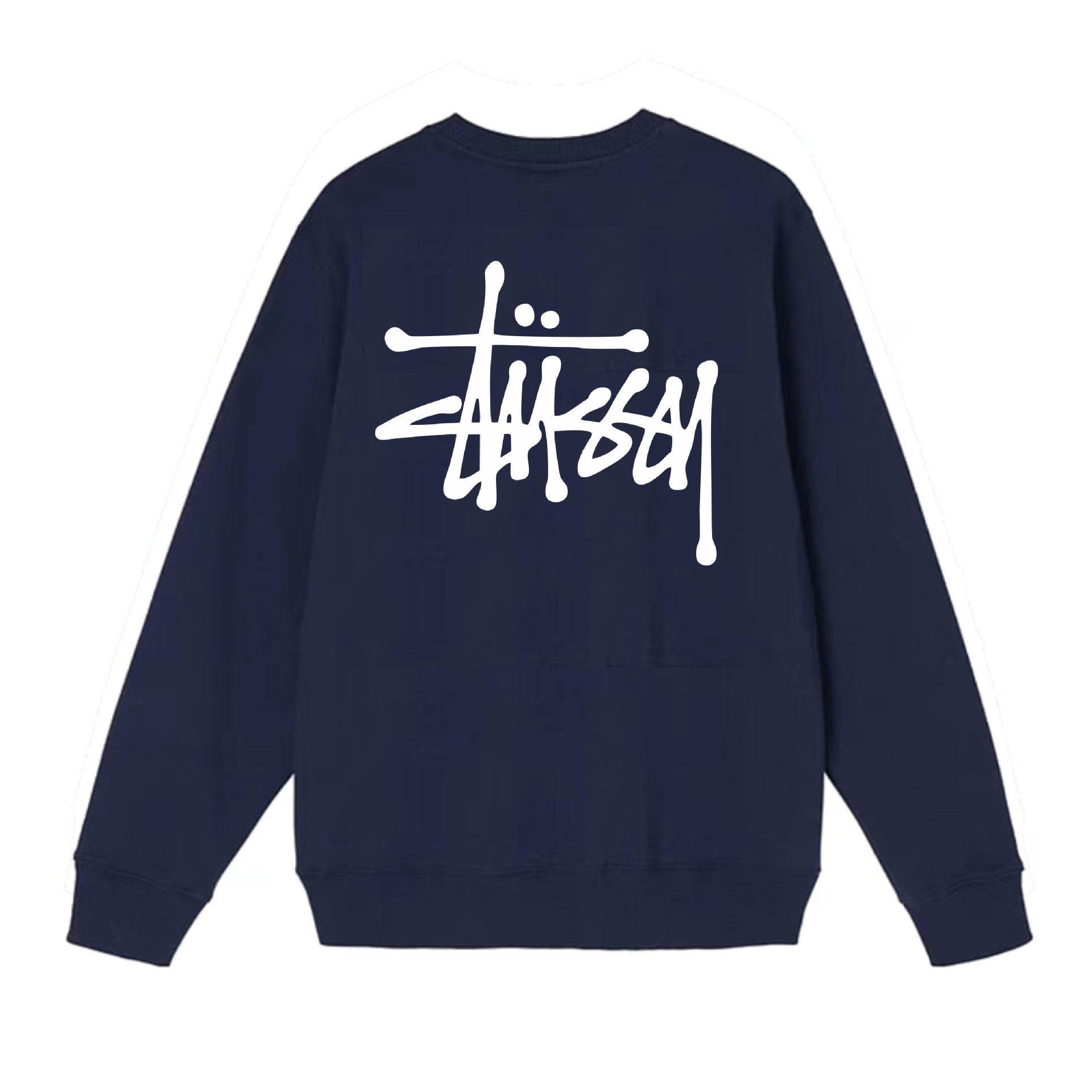 Kuaerstu Unisex American Style Crewneck Sweatshirt, Black, Classic Letter Print with Eight Dice, Long Sleeve. L Fleece