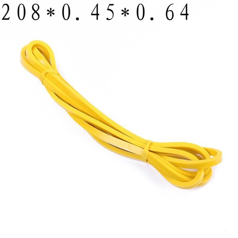 Heavy Duty Latex Resistance Band Exercise Elastic Band for Sport Strength Pull Up Assist Band Workout Pilates Fitness Equipment 208*0.45*0.64cm yellow