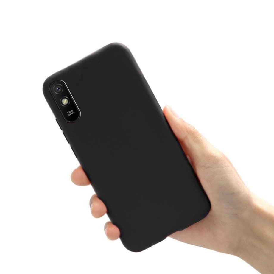 Silicone Case For Xiaomi Redmi 9A 9a 9AT Soft TPU protected telephone case for redmi 9 9a 9at AT A T Candy Color Case Redmi 9A black