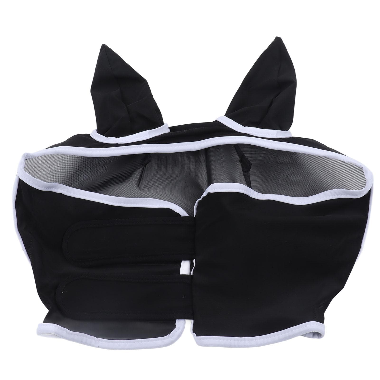 Horse Fly Mask Breathable Comfortable Soft Fine Mesh Design Horse Face Mask Horse Supplies with black