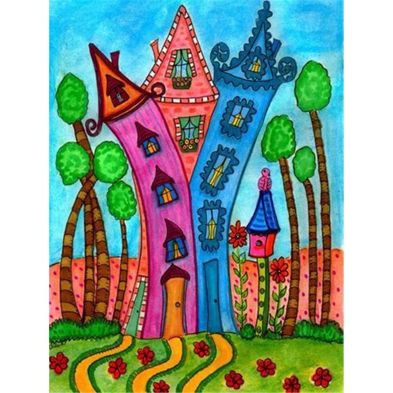 5d Diamond Painting Kit House Diamond Embroidery Scenic Diamond Mosaic Handmade 20X30CM