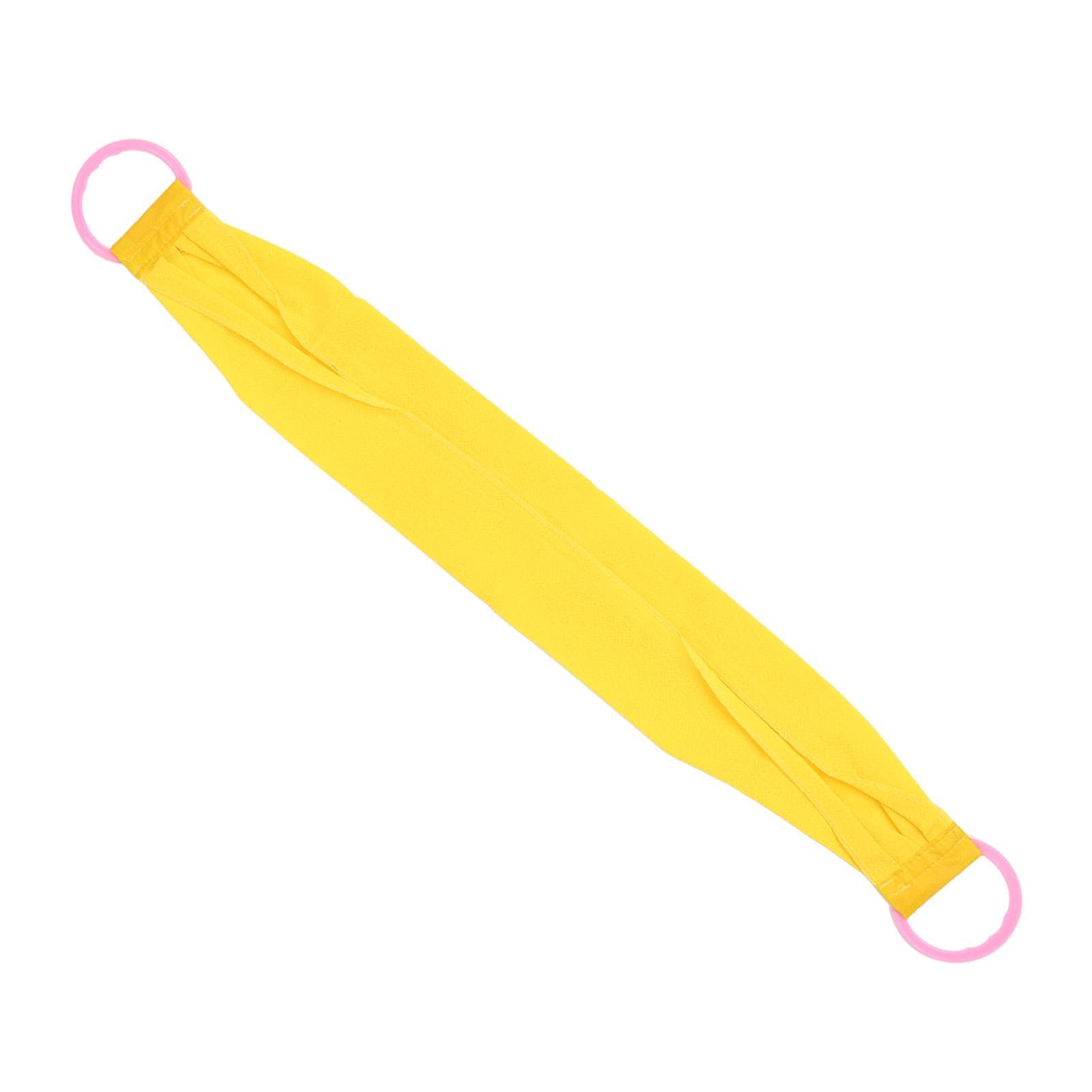 Double Sided Back Exfoliator 450D Coarse Sand Deep Cleaning Exfoliating Back Scrubber with Handle yellow