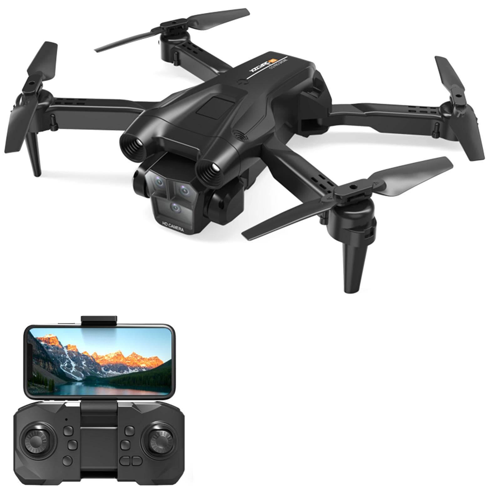 Remote Control Drone with Camera 4K Dual Camera 4-Sided Obstacle Avoidance Optical Flow Hover 4k dual camera Optical flow -1 battery