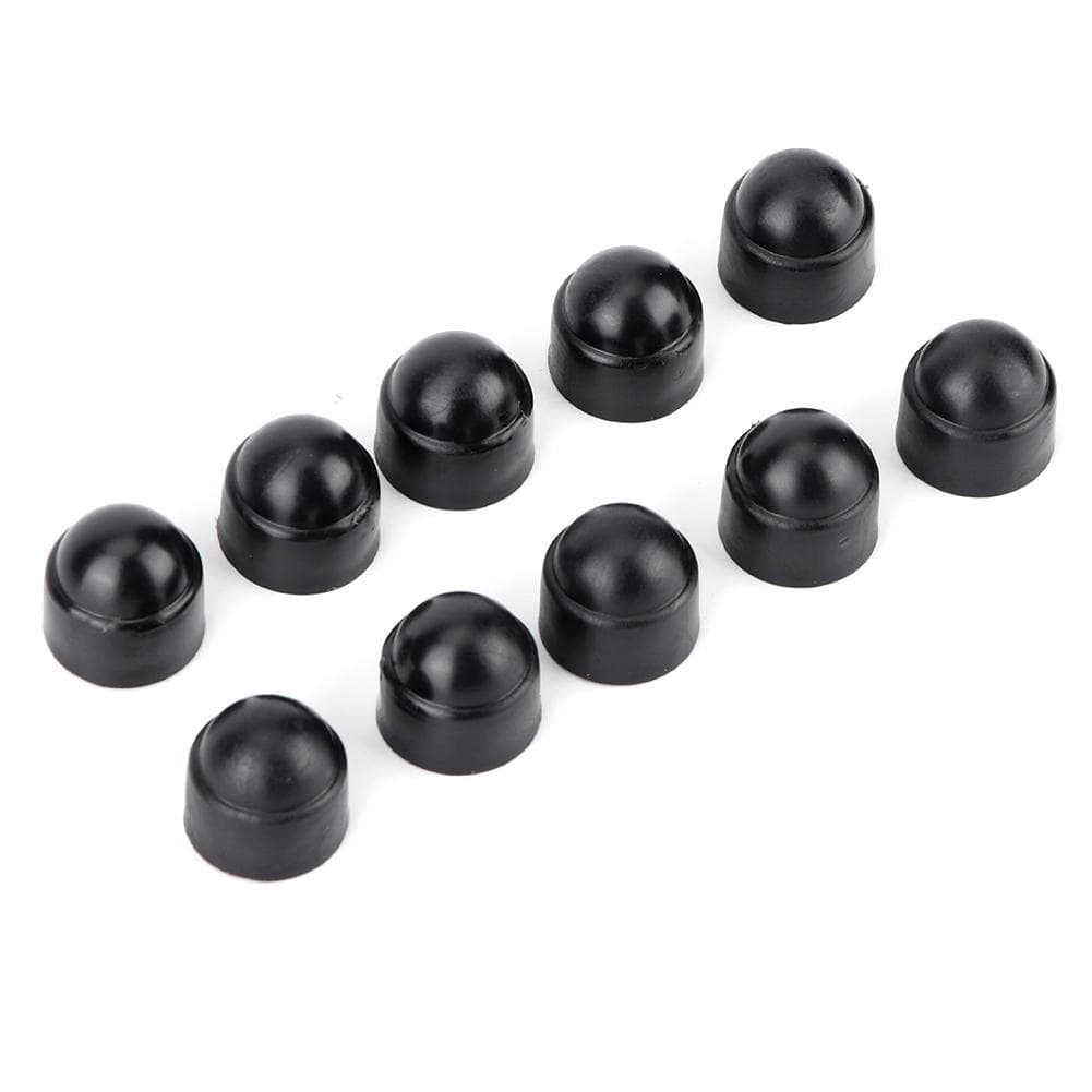 10pcs 15mm0.59in M8 Plastic Hex Screws Nuts Head Cap Cover Accessory
