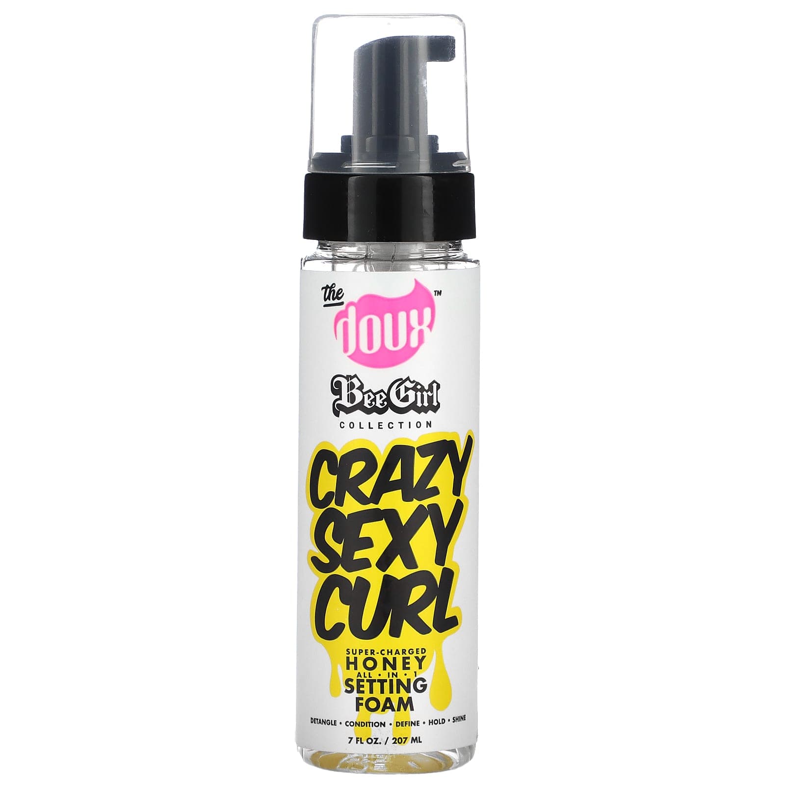 The Doux, Crazy Sexy Curls, Super Charged Honey All-in-One Setting Foam, 7 fl oz (207 ml)