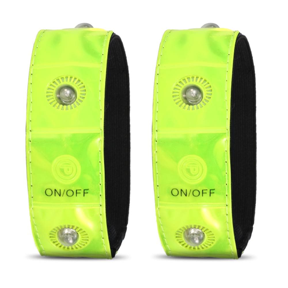 Outdoor Sports LED Night Safety Reflective Wrist Band Bracelet for Cycling Walking Running 2 yellow