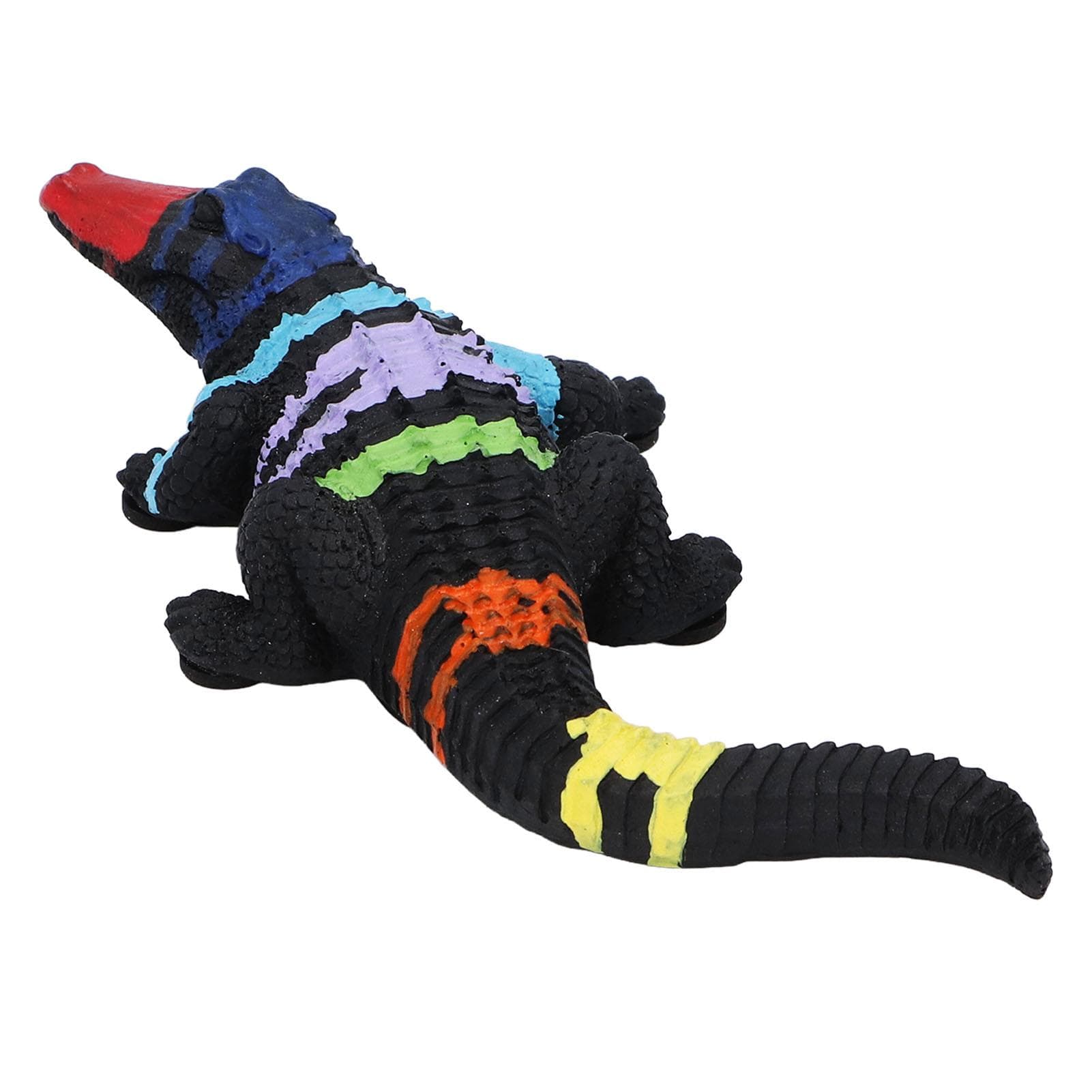 Resin Crocodile Statue Mini Colorful Crocodile Sculpture Cute Indoor Outdoor Garden Decor KY0110