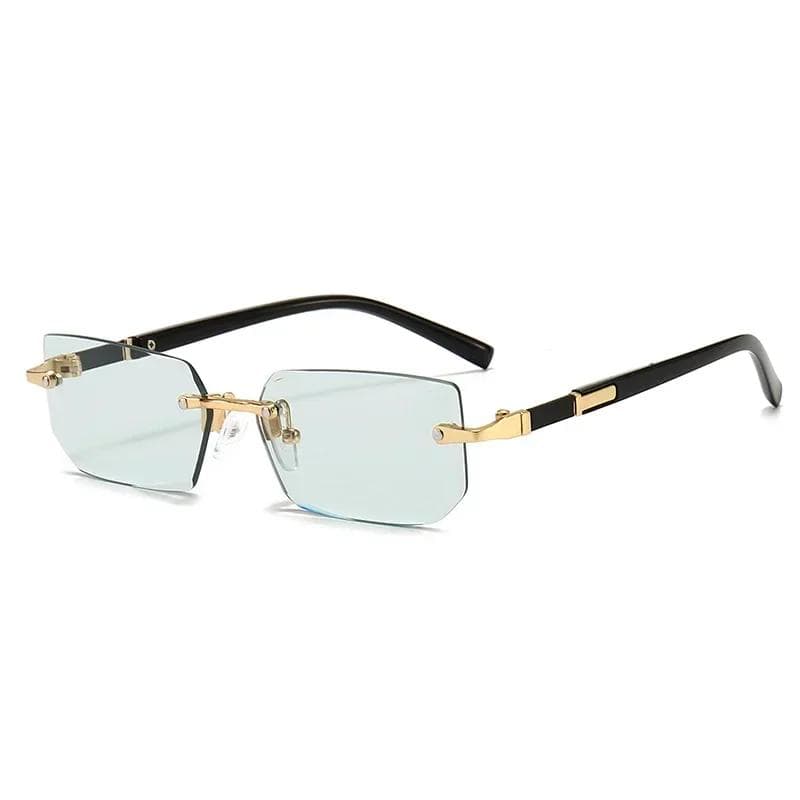 Rimless Sunglasses Rectangle Fashion for Women Men Small Square Shades Summer Travel Sun Glasses Unisex Oculos
