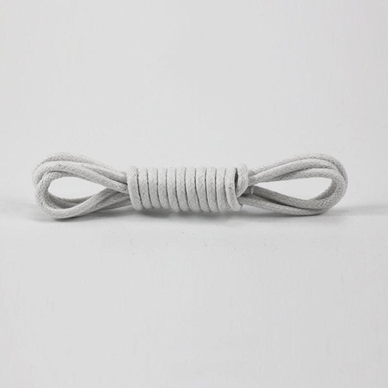 Fashion 60-180cm Round Waxed Leather Shoelaces Cord Luxury Women Men Shoe Laces Strings 60cm white