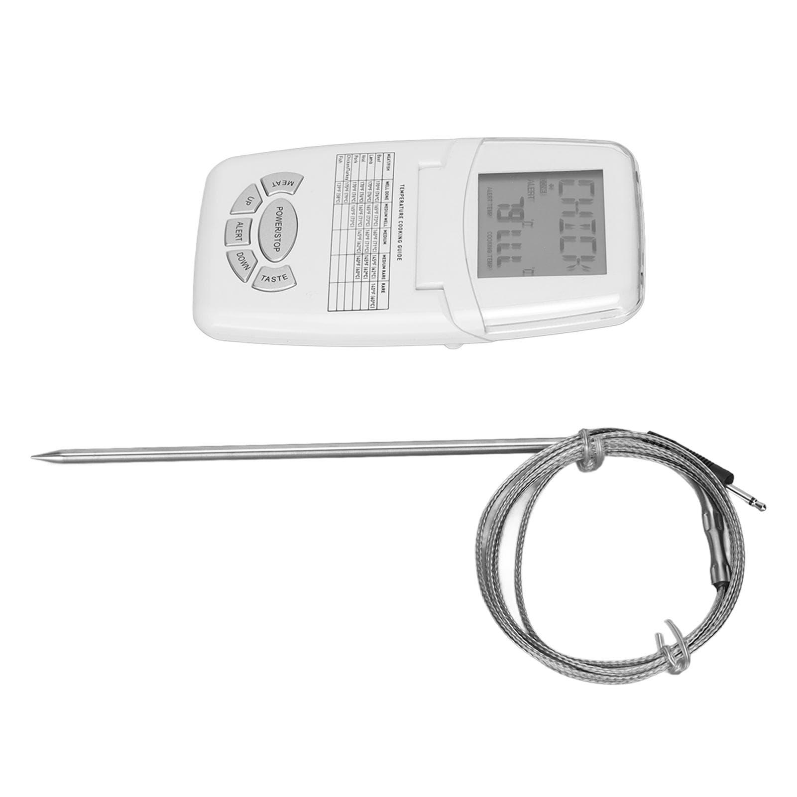 Wireless Meat Thermometer Display Screen Food Thermometer for Meat Deep Frying Baking Outdoor