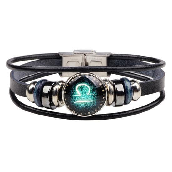 Fashionable Leather Bracelets Easy to Carry Alloy Multilayer Design Libra