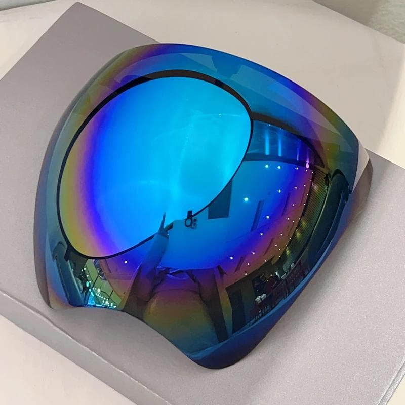 KAMMPT Huge Sports Goggle Futuristic Mirror Cycling Sunglasses Men Women Wrapped Round Anti UV Protective Shades Outdoor