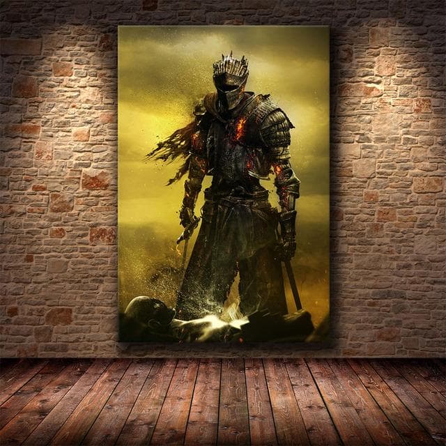Classical Game Picture The Dark Souls 3 Canvas Painting Poster Decoration Home Wall Art Painting for Room Bedroom Decor Mural 30X40cm Unframed